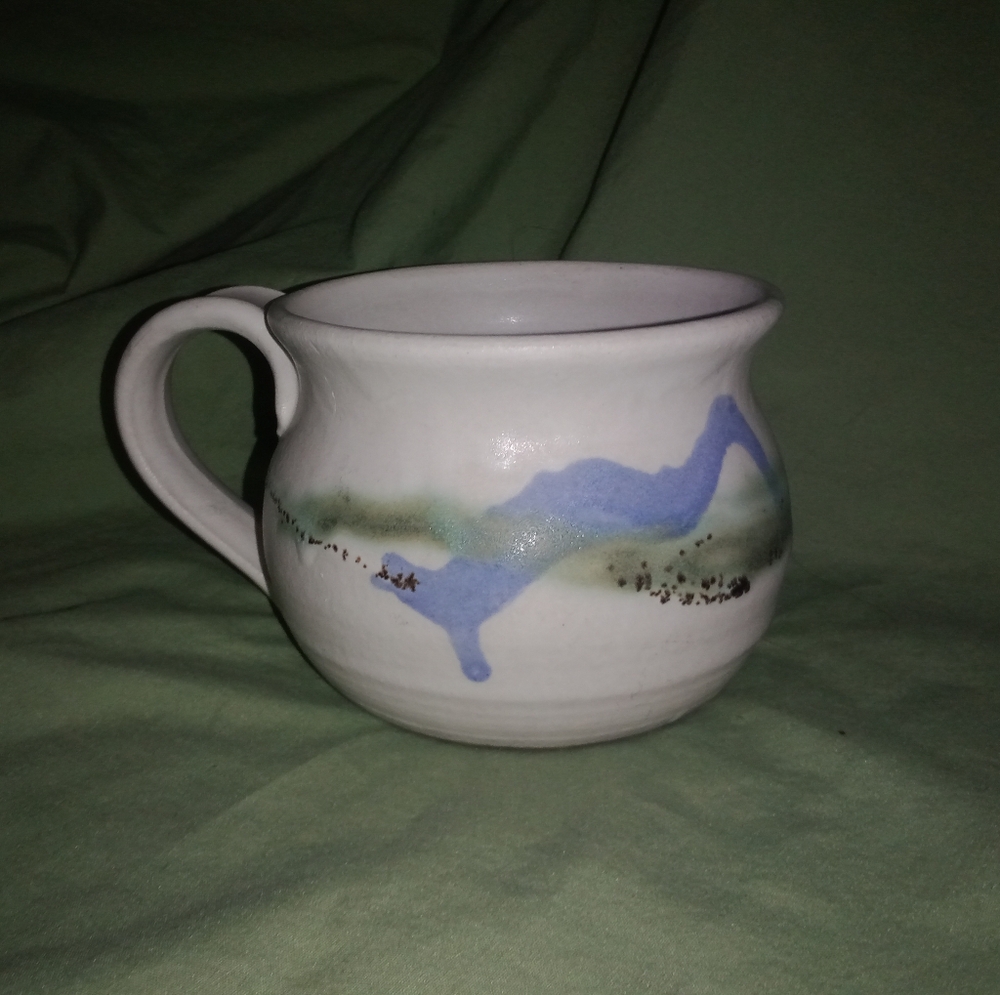 Vintage Boyd Stoneware Pottery Drip Glaze Coffee Mug Cup 1988 Signed